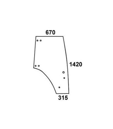 VITRE DE PORTE LATERALE DROITE FENDT ADAPTABLE 117810030020