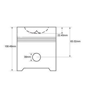 PISTON AVEC SEGMENTS ADAPTABLE FIAT 1930186 1930844