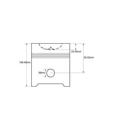 PISTON AVEC SEGMENTS ADAPTABLE FIAT 1930186 1930844