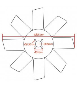 PALE DE VENTILATEUR JOHN DEERE AR26382, RE41269