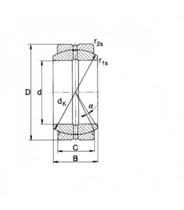 ROTULE GE25 DE VERIN DE DIRECTION ADAPTABLE FIAT 5192823