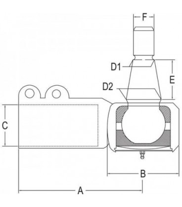 ROTULE DE DIRECTION M36 ADAPTABLE CASE IH ET STEYR 1390430713 1927245ZP 3134240R91 3134240R92 3138344 3140943 3140943R1