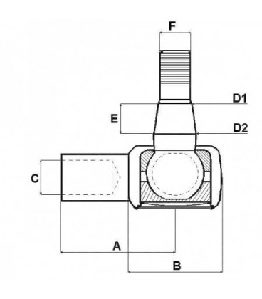 ROTULE DE DIRECTION ADAPTABLE CASE IH ET MANITOU 3141531R91 129259