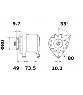 ALTERNATEUR 12V 34A AD FIAT RENAULT LAMBORGHINI FORD SAME HURLIMANN