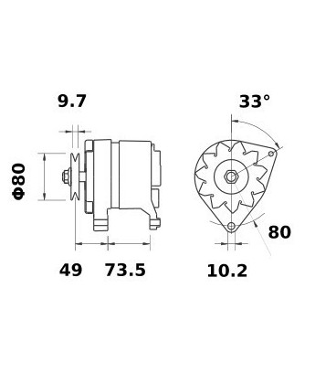 ALTERNATEUR 12V 34A AD FIAT RENAULT LAMBORGHINI FORD SAME HURLIMANN