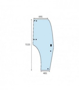 GLACE DE PORTE GAUCHE TEINTEE BOMBEE 7 TROUS ADAPTABLE FIAT ET CASE IH 82019226 82036001