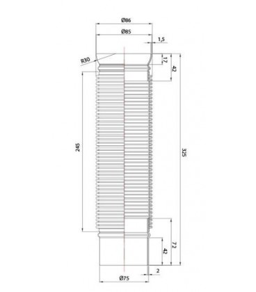 TUYAU DURITE D'ECHAPPEMENT ADAPTABLE JOHN DEERE AL175163