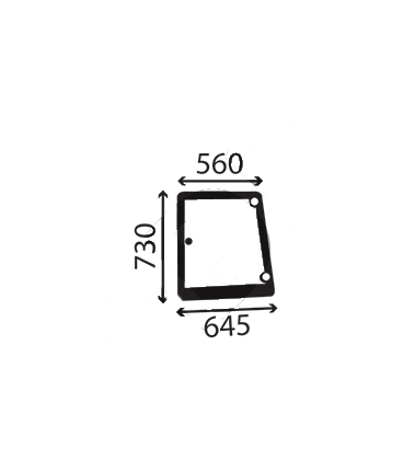 VITRE LATERALE DROITE ADAPTABLE NEW HOLLAND ET CASE IH 5182188