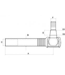 ROTULE DE DIRECTION ADAPTABLE CASE IH FORD NEW HOLLAND STEYR 133743620 1-33-743-620 133743614 1-33-743-614 132666A1 81878548