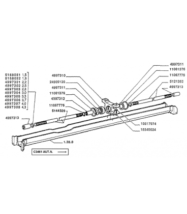 MANCHON CENTRAL DE TRANSMISSION DE PONT AVANT AD FIAT 4997312