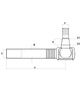 ROTULE DE DIRECTION GAUCHE ADAPTABLE FENDT FAVORIT F716300100010