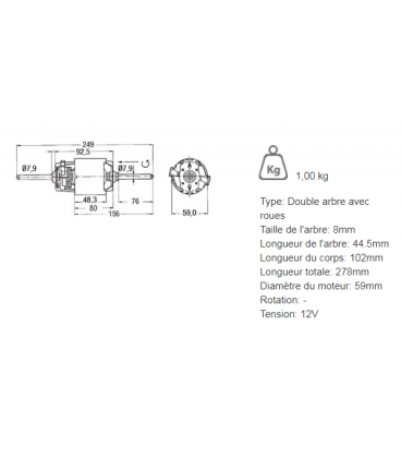 MOTEUR DE VENTILATION ADAPTABLE DEUTZ 04378971