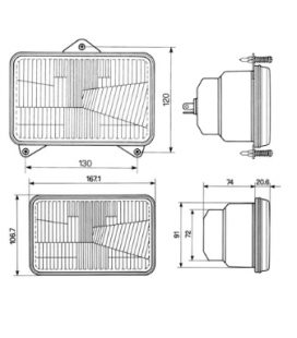 PHARE AVANT ADAPTABLE TRACTEURS FORD 82014129 83999520 9969131 F0NN13005AB