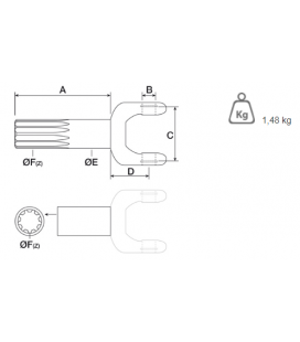 ARBRE EXTERIEUR DE TRANSMISSION DE PONT AVANT ADAPTABLE FORD 090005688 109867 3475593M1 586349 83957847