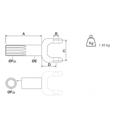 ARBRE EXTERIEUR DE TRANSMISSION DE PONT AVANT ADAPTABLE FORD 090005688 109867 3475593M1 586349 83957847