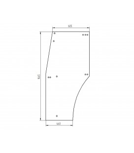 VITRE DE PORTIERE GAUCHE ADAPTABLE MASSEY FERGUSON 3311779m91