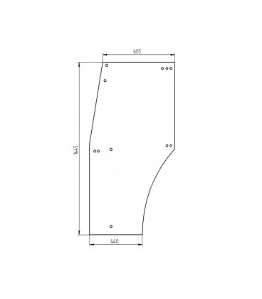 VITRE DE PORTIERE GAUCHE ADAPTABLE MASSEY FERGUSON 3311779m91