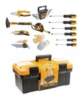 CAISSE A OUTILS PLASTIQUE + 26 OUTILS TOLSEN