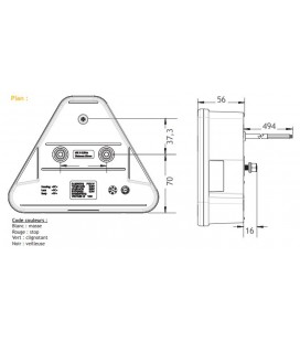 FEU ARRIERE DROIT 5 FONCTIONS AGRIPOINT FULL LED 12V ASPOCK