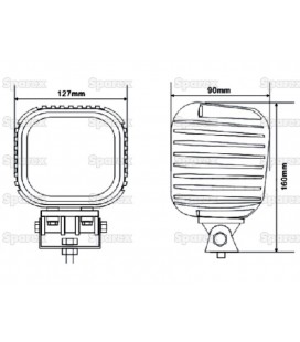 PHARE DE TRAVAIL A LED 4000 LUMENS ADAPTABLE FENDT G737900110030 G737900110031