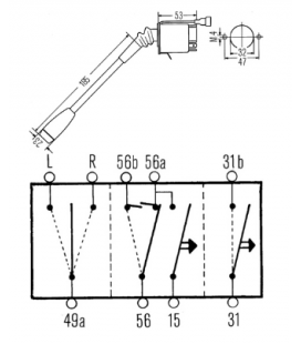 COMMUTATEUR COMBINE ADAPTABLE DEUTZ 04319505 07