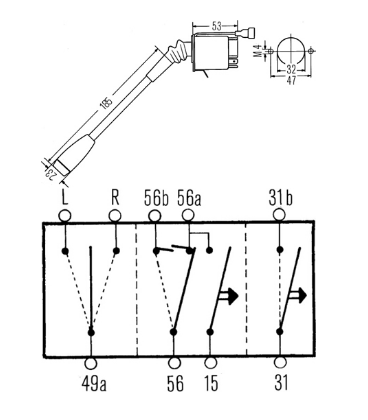 COMMUTATEUR COMBINE ADAPTABLE DEUTZ 04319505 07