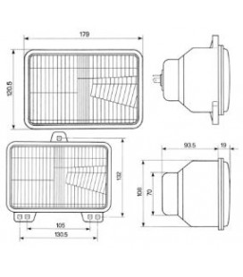 OPTIQUE DE PHARE AVANT ADAPTABLE SAME HURLIMANN LAMBORGHINI 0.007.5269.0/10 00752690/10 00075269010