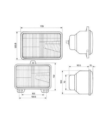 OPTIQUE DE PHARE AVANT ADAPTABLE SAME HURLIMANN LAMBORGHINI 0.007.5269.0/10 00752690/10 00075269010