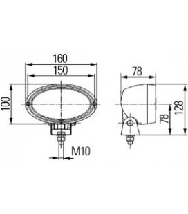 PHARE DE TRAVAIL H3 12V ADAPTABLE MASSEY FERGUSON 3786668M91 3786668M92 3786668M93