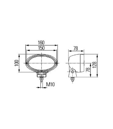 PHARE DE TRAVAIL H3 12V ADAPTABLE MASSEY FERGUSON 3786668M91 3786668M92 3786668M93