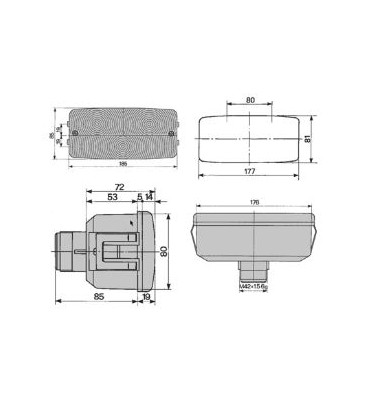 FEU ARRIERE GAUCHE ADAPTABLE DEUTZ HURLIMANN LAMBORGHINI SAME 2.8059.080.0 2.8059.150.0 280590800 280591500