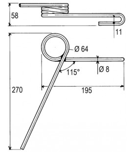 DENT DE SEMOIR SULKY 909074 NODET FKX0385 GW18 ADAPTABLE