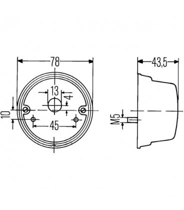 FEU AVANT ROND DIAMETRE 78MM ADAPTABLE JOHN DEERE CASE IH FORD AL13659 3051599R91 02372742 3093000M91 C5NN13N365A