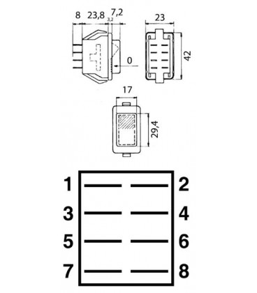 INTERRUPTEUR A BASCULE ECLAIRAGE INTERIEUR ADAPTABLE FIAT 5126126 5176284