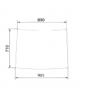 VITRE ARRIERE DROITE JOHN DEERE  L58953 , L62980