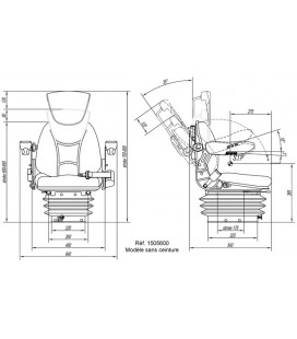 SIEGE PNEUMATIQUE LUXE TISSU RM62 210