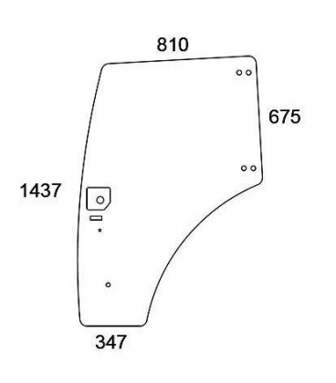 VITRE DE PORTE GAUCHE ADAPTABLE NEW HOLLAND 84224132