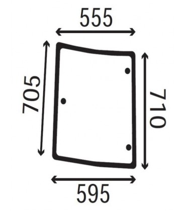 VITRE ARRIERE D'ANGLE GAUCHE ADAPTABLE NEW HOLLAND TD ET CASE IH JX 5089600