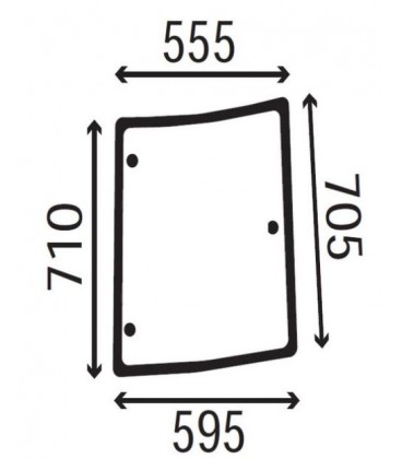 VITRE ARRIERE D'ANGLE GAUCHE ADAPTABLE NEW HOLLAND TD ET CASE IH JX 5089600