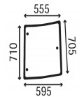 VITRE ARRIERE D'ANGLE DROIT ADAPTABLE NEW HOLLAND TD ET CASE IH JX 5089556