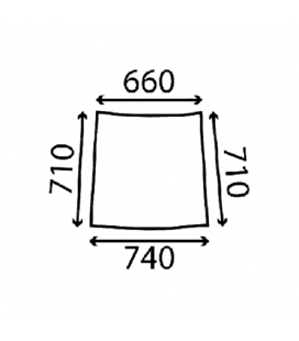 VITRE DE PORTE GAUCHE BOMBEE JOHN DEERE L58951 , L61305 , L62976 , L62979