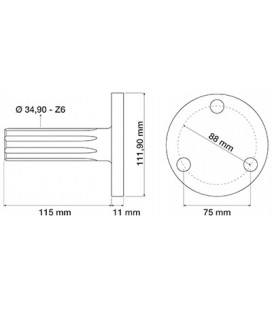 ARBRE DE PRISE DE FORCE ADAPTABLE FIAT CASE IH FORD NEW HOLLAND 40421006 440012306 44002976 44017106 4983660 5149243 5185602