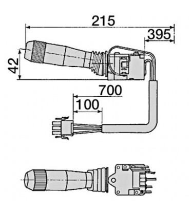 COMMODO ECLAIRAGE ET KLAXON ADAPTABLE FIAT FORD NEW HOLLAND 73163234 86011659