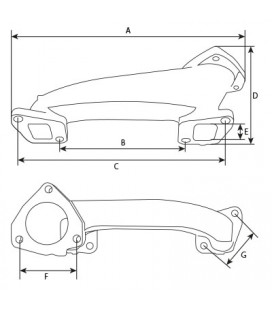 COLLECTEUR D'ECHAPPEMENT ADAPTABLE PERKINS A4.212 A4.236 A4.248 ET MASSEY FERGUSON 37781781 733206M1 736206M1