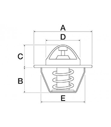 THERMOSTAT 82° ADAPTABLE MASSEY FERGUSON PERKINS 2485C036 4224639M1 3651181M91