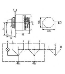 COMMUTATEUR DE CLIGNOTANTS ADAPTABLE JOHN DEERE DEUTZ ET FENDT 640997 77776 AL20978 X830.240.030.000 X830240030000 Z22806