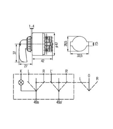 COMMUTATEUR DE CLIGNOTANTS ADAPTABLE JOHN DEERE DEUTZ ET FENDT 640997 77776 AL20978 X830.240.030.000 X830240030000 Z22806