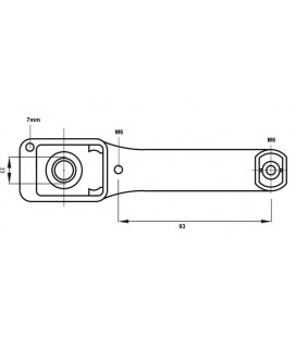 POIGNEE DE PORTE EXTERIEURE GAUCHE AVEC CLE POUR TRACTEURS FIAT 5108382