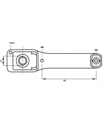 POIGNEE DE PORTE EXTERIEURE GAUCHE AVEC CLE POUR TRACTEURS FIAT 5108382