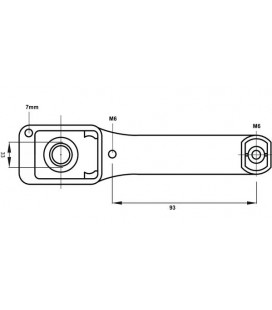 POIGNEE DE PORTE EXTERIEURE DROITE AVEC CLE POUR TRACTEURS FIAT 5108392